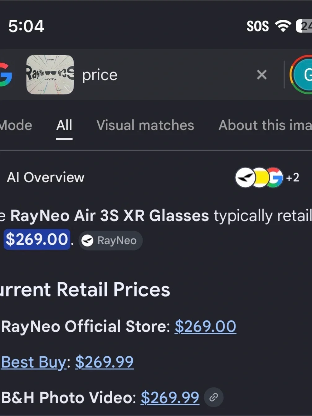 Ray Neo Air 3S  XR Smart Glasses - Black